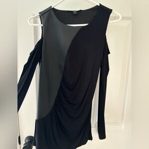 Boston Proper Faux Leather Top